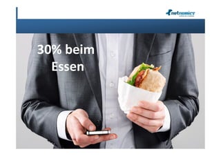 30% beim
               Essen




07.02.2013          netnomics GmbH, Copyright 2008 - 2012   11
 