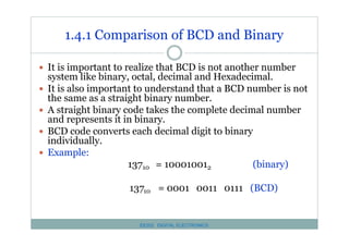Ee 202 chapter 1 number and code system | PDF