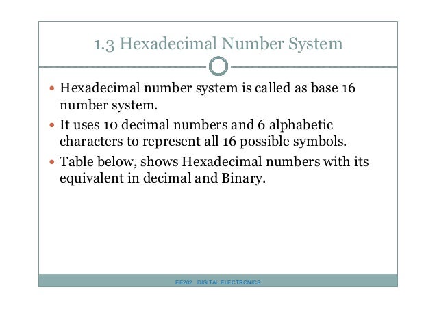 Ee 202 Chapter 1 Number And Code System