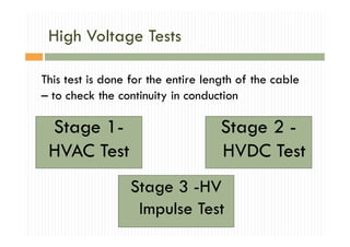 EE2353 / High Voltage Engineering - Testing of Cables | PDF
