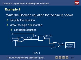 Ee2 chapter6 applicationof_demorgan'stheorem | PPT