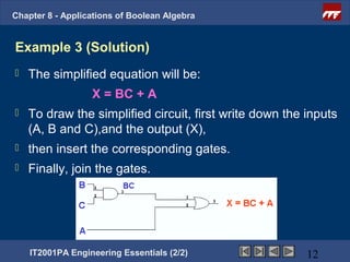 Ee2 chapter8 applicationsof_booleanalgebra | PPT