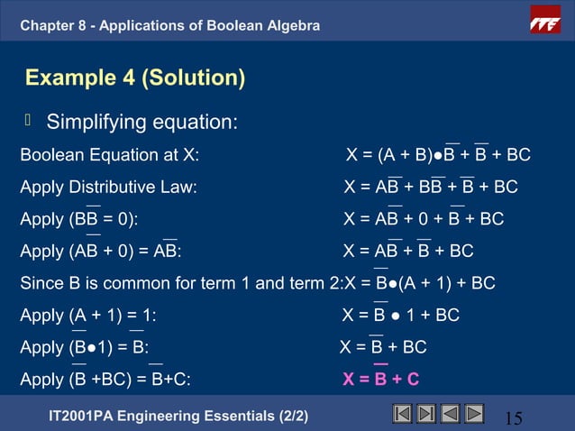 Ee2 chapter8 applicationsof_booleanalgebra | PPT