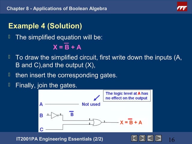 Ee2 chapter8 applicationsof_booleanalgebra | PPT