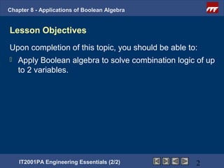 Ee2 chapter8 applicationsof_booleanalgebra | PPT