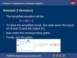 Ee2 chapter8 applicationsof_booleanalgebra | PPT