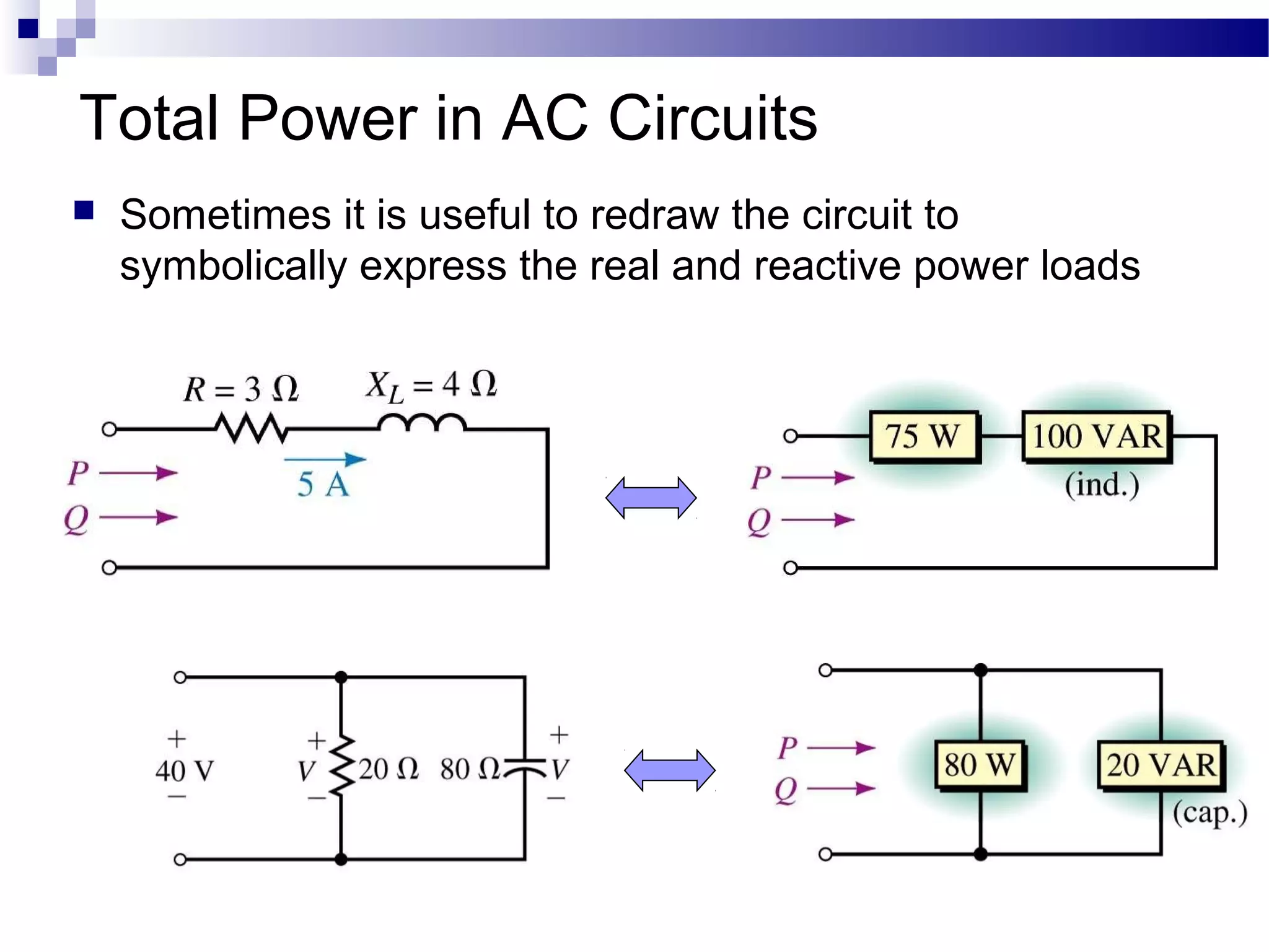 Ee301 lesson 25 ac power and pwr triangle | PPT