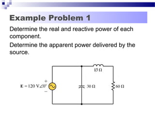 Ee301 lesson 25 ac power and pwr triangle | PPT