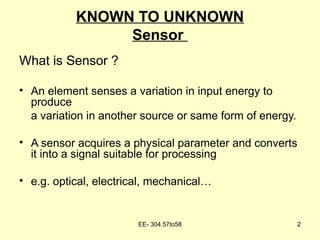 Sensors and Actuators - Presentation with diagrams | PPT