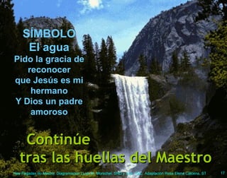 Continúe  tras las huellas del Maestro SÍMBOLO El agua Pido la gracia de reconocer que Jesús es mi hermano Y Dios un padre amoroso 