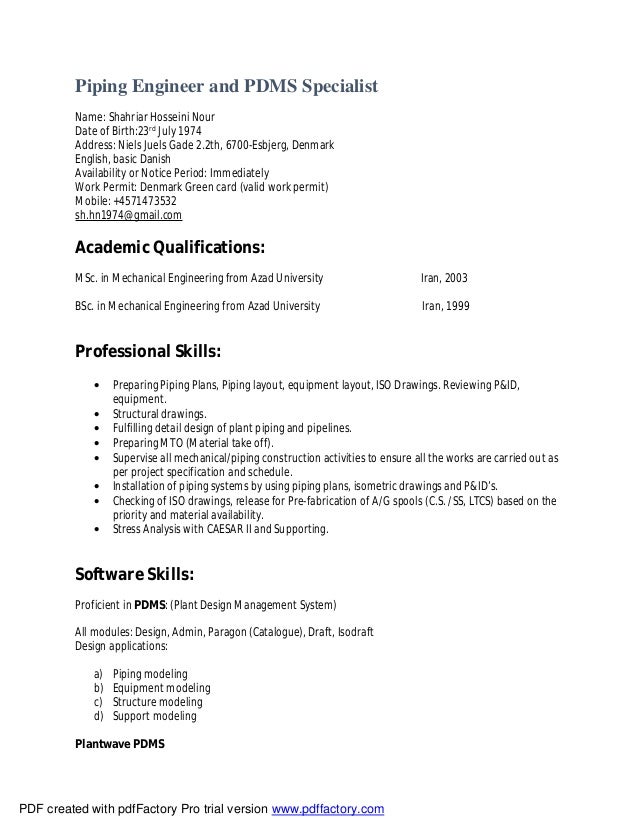 pdms piping designer resume sle pdms piping designer resume sle resume ideas pdms piping designer resume sle pdms piping designer resume sle resume ideas