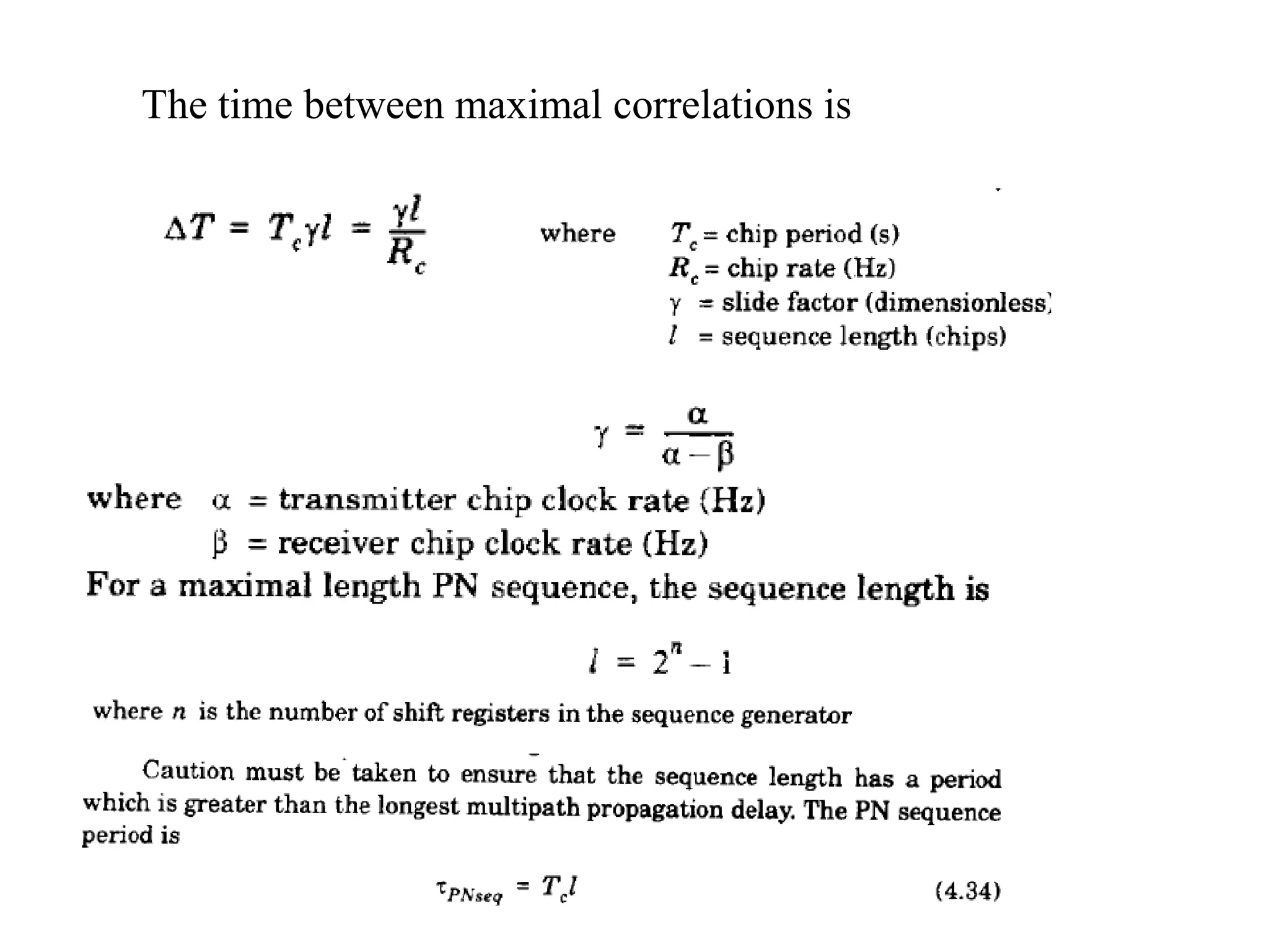 The time between maximal correlations is
 