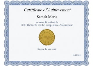 IHG Rewards Club Compliance Assessment