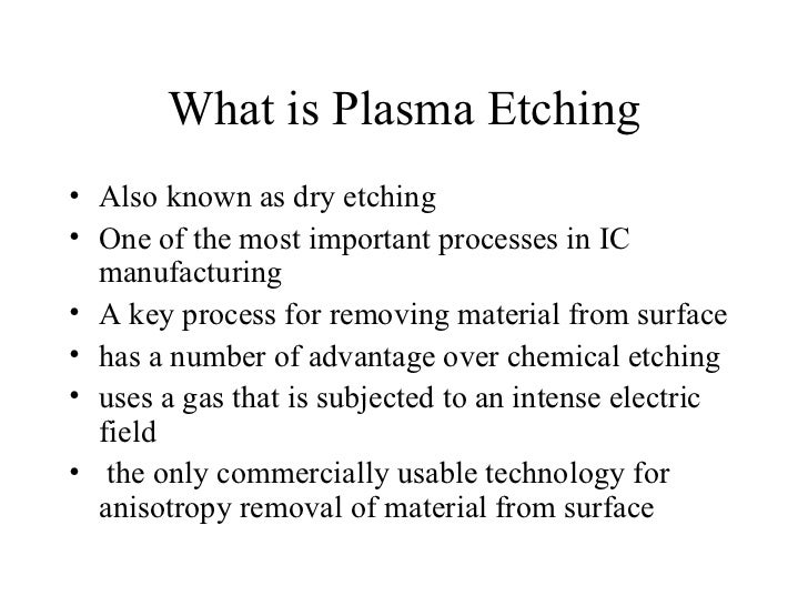 plasma etching