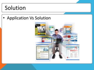 Solution
• Application Vs Solution
 