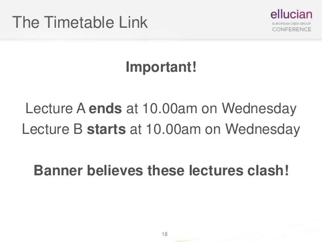 Timetable Clash Checking At Registration