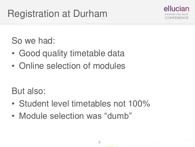Timetable Clash Checking At Registration