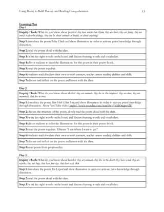 Using Poetry to Build Fluency and Reading Comprehension | DOCX