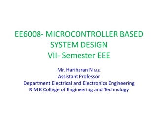 Ee6008 mcbsd notes | PDF