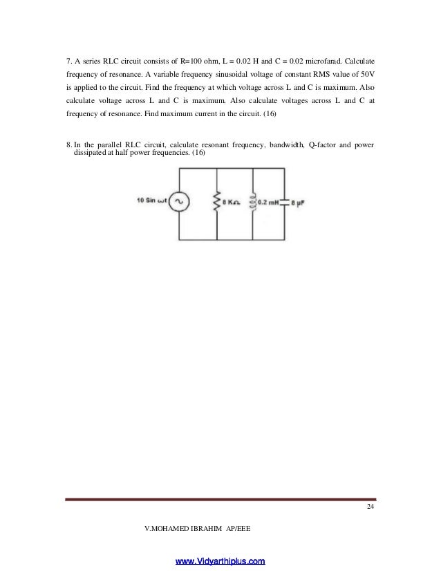 circuit theory questions and answers circuit theory questions and answers