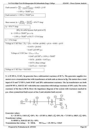 EE6501 - Power System Analysis | PDF