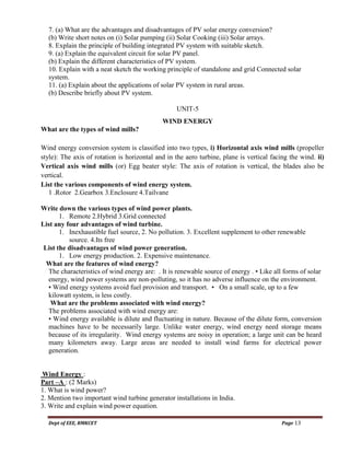 EE6801 - Electric Energy Generation Utilisation and Conservation | PDF