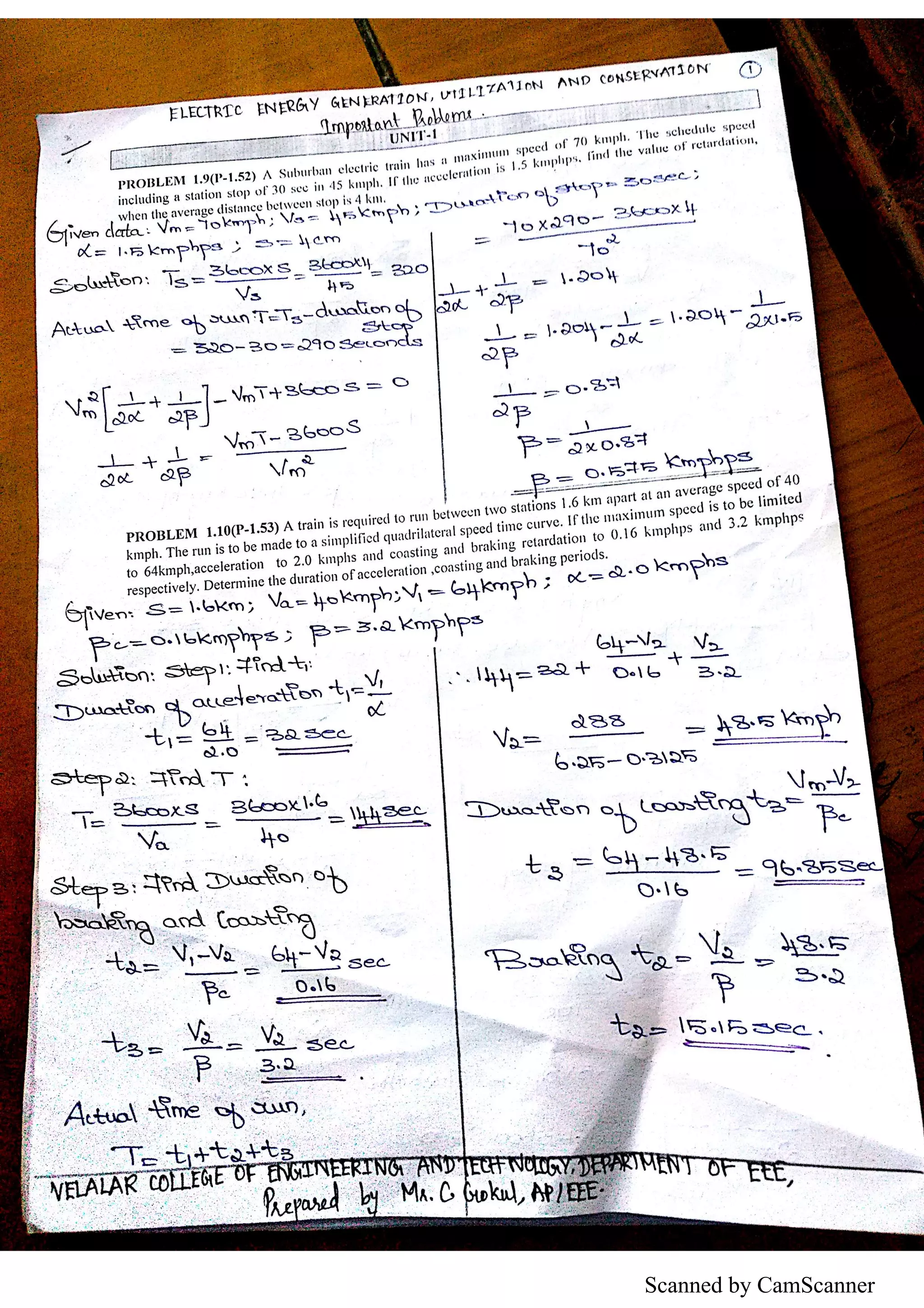 Electric Energy Generation, Utilization and Conservation PROBLEMS PDF