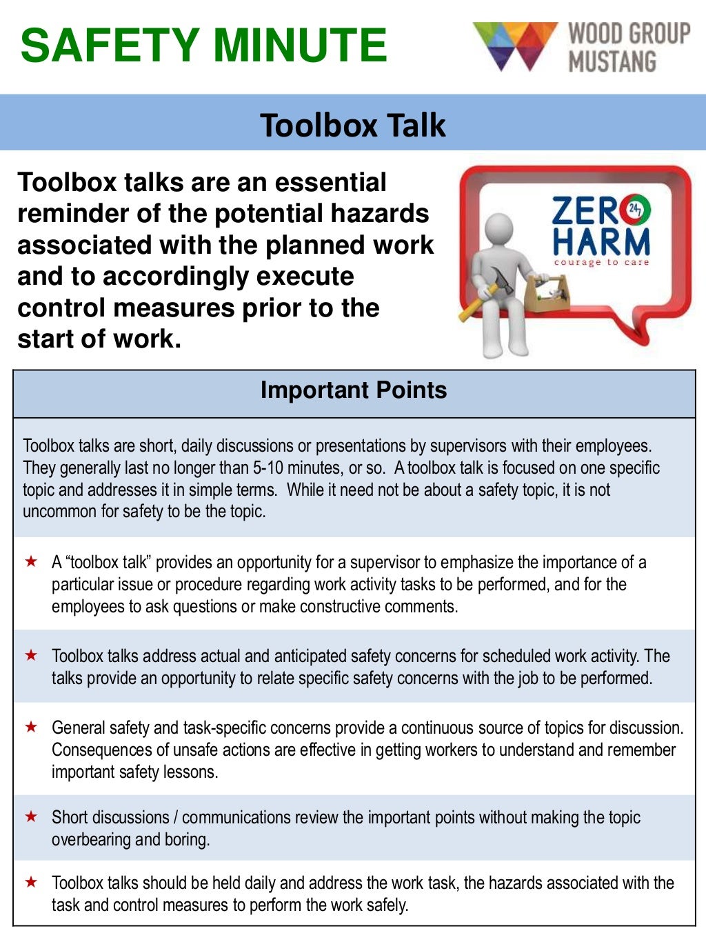 Toolbox Talk Toolbox Talk