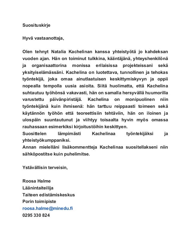 Suosituskirje_läänitaiteilija_RoosaHalme