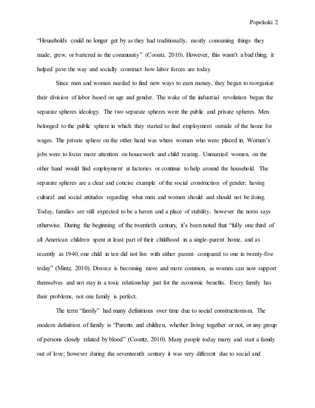 Essay family values