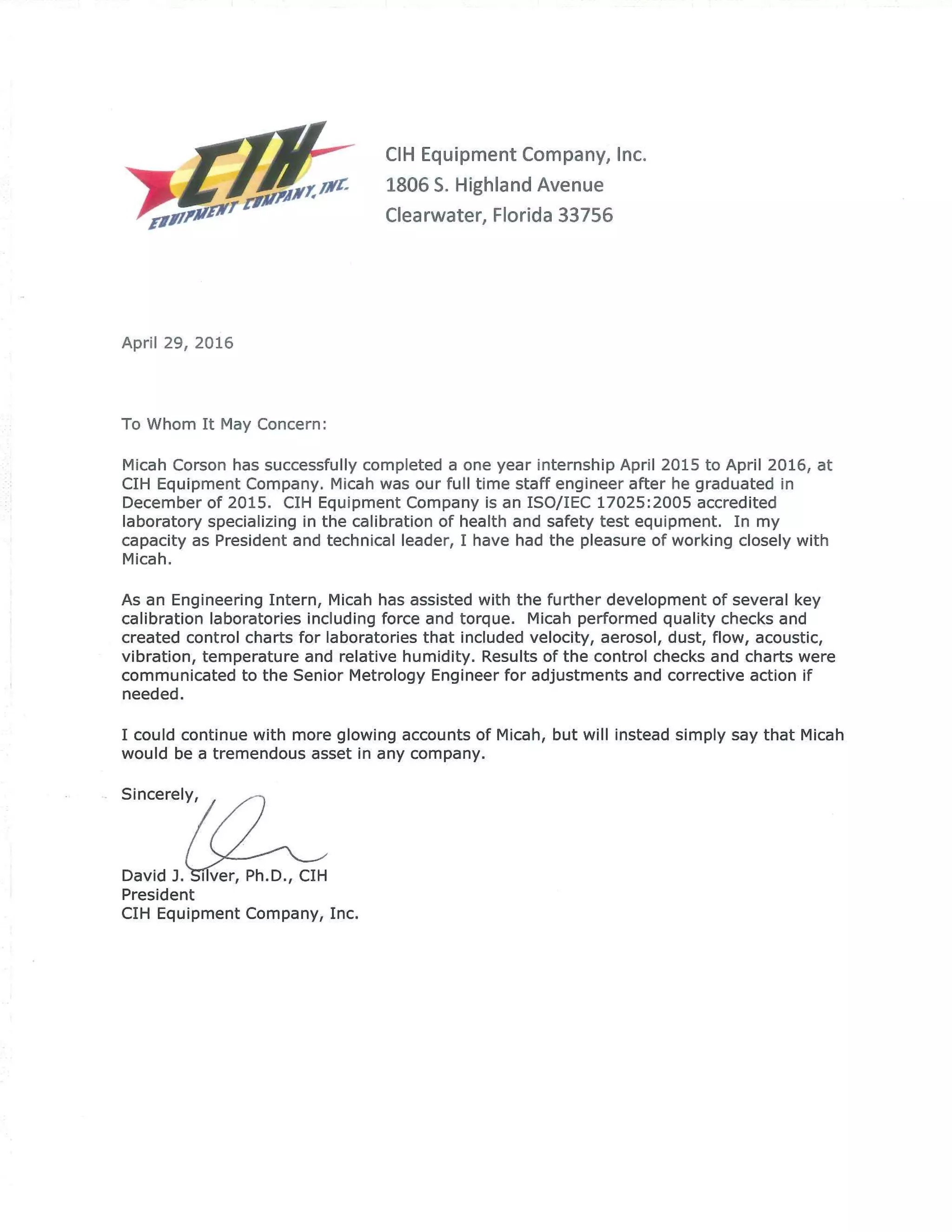 LetterofRecommendation_CIH | PDF