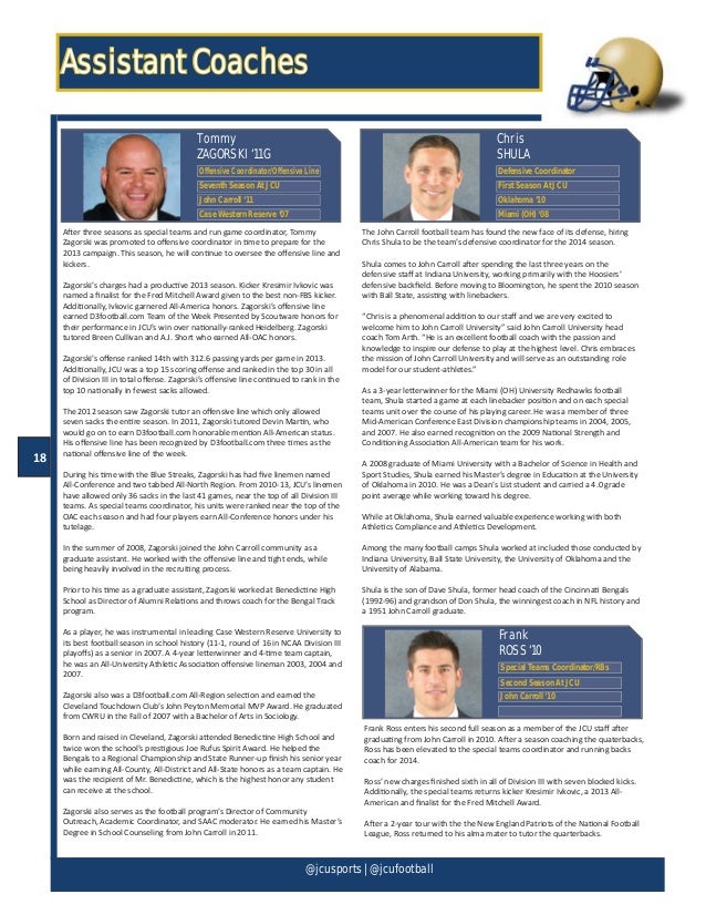 Media Guide Sample Football