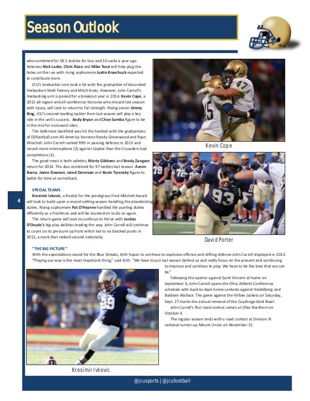 Media Guide Sample Football