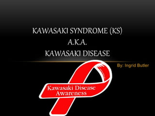 By: Ingrid Butler
KAWASAKI SYNDROME (KS)
A.K.A.
KAWASAKI DISEASE
 