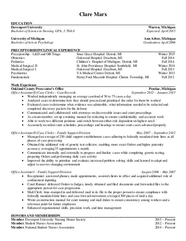 resume contacts