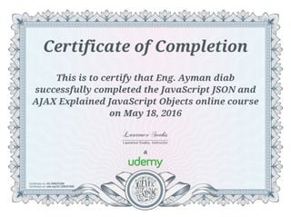 JavaScript JSON and AJAX Explained JavaScript Objects | PPT image.