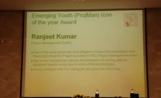 Youth Icon of the Year award  2010 (Project Manag)