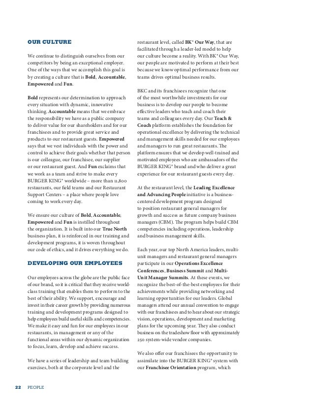 Burger King Csr Report Burger King Csr Report