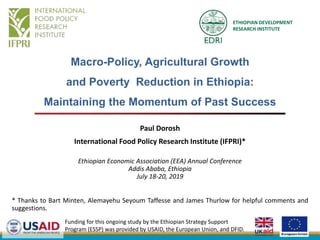 Macro-Policy, Agricultural Growth and Poverty Reduction in Ethiopia ...