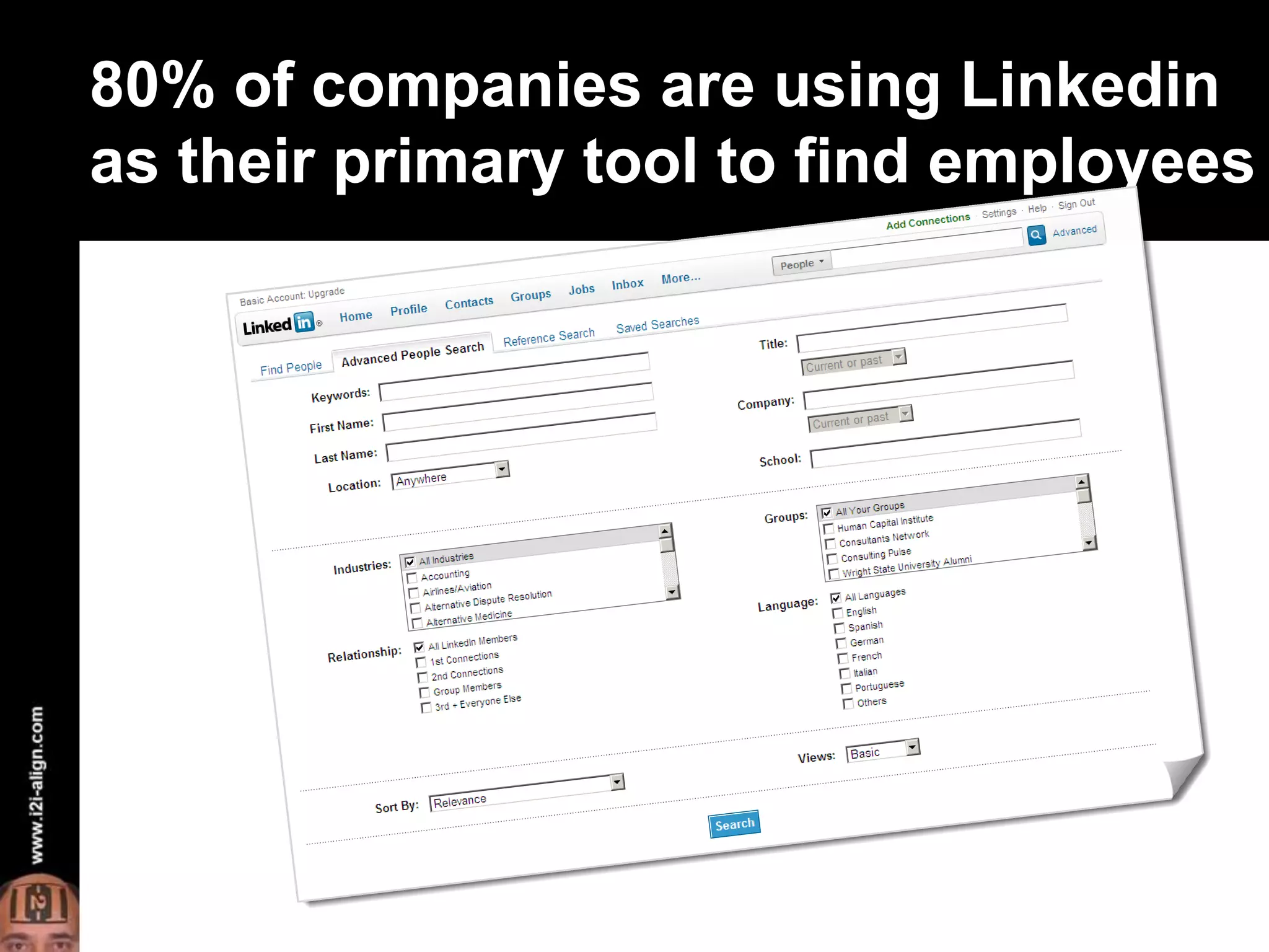 80% of companies are using Linkedin as their primary tool to find employees