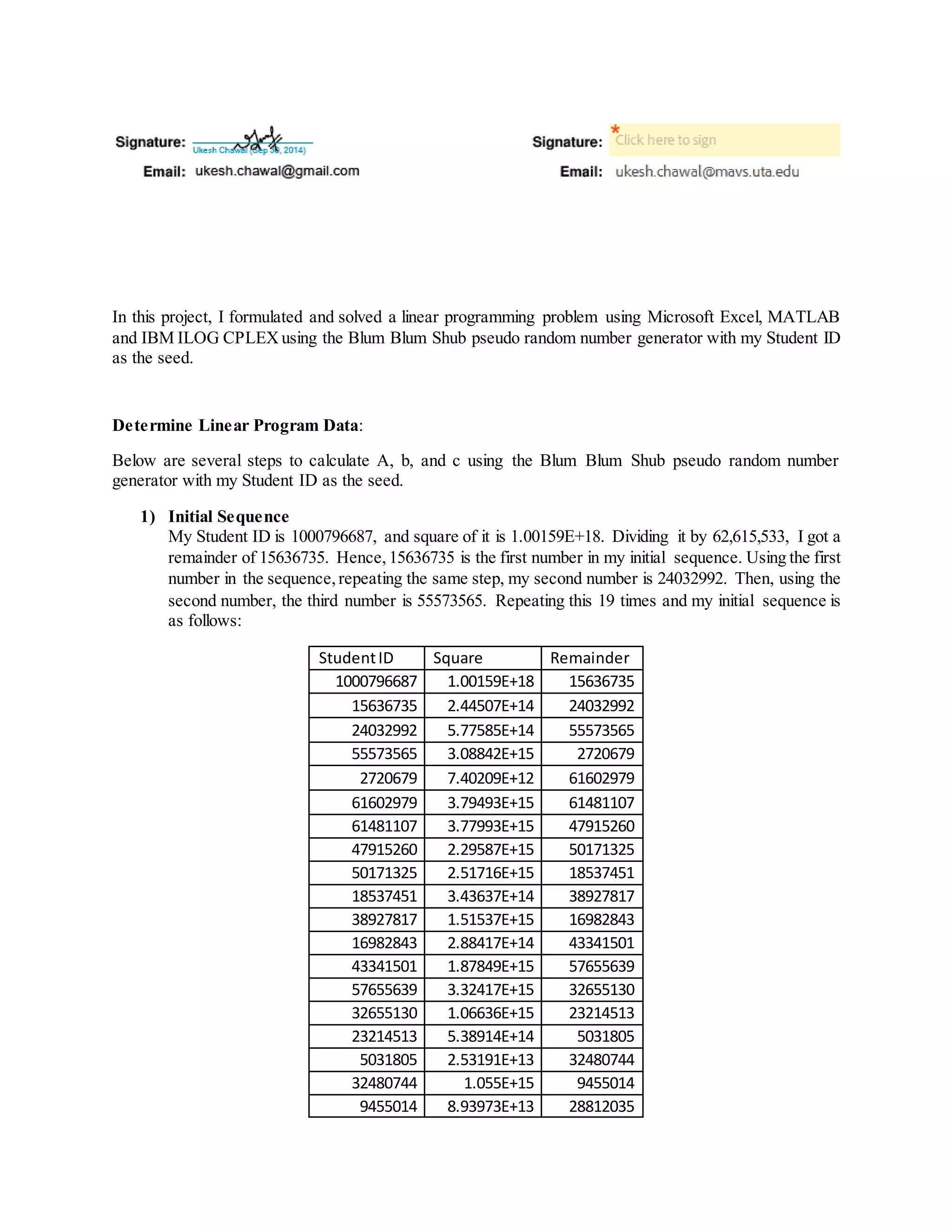 Linear Programming Project | PDF