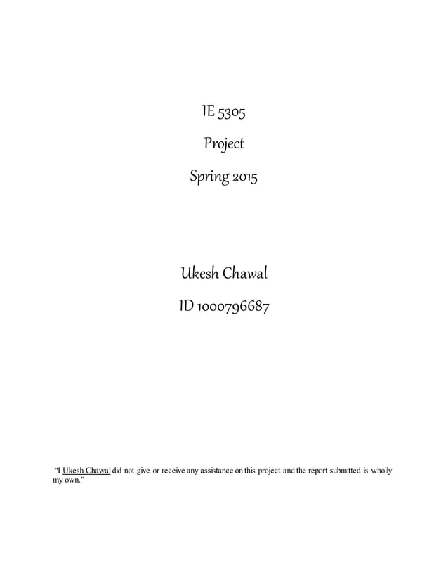 Linear Programming Project | PDF