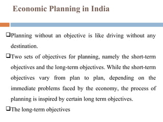 Role of Economic Planning In India | PPT