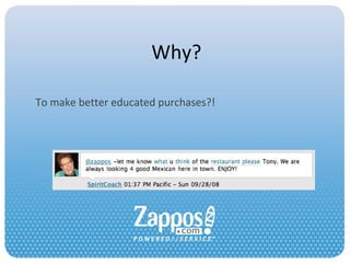 Why? To make better educated purchases?! 