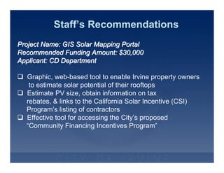 City Of Irvine Gis Overview Of Energy Efficieny And Conservation Block Grants For The Ci…