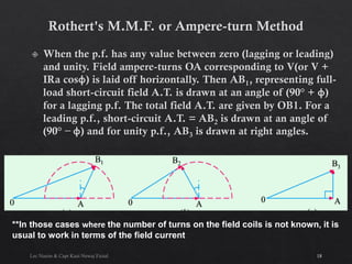 18
**In those cases where the number of turns on the field coils is not known, it is
usual to work in terms of the field current