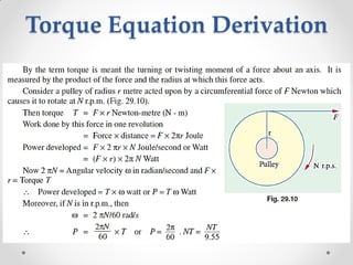Torque Equation Derivation
 
