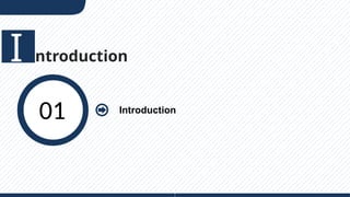 A d d y o u r t i t l e
01
ntroduction
I
Introduction
 