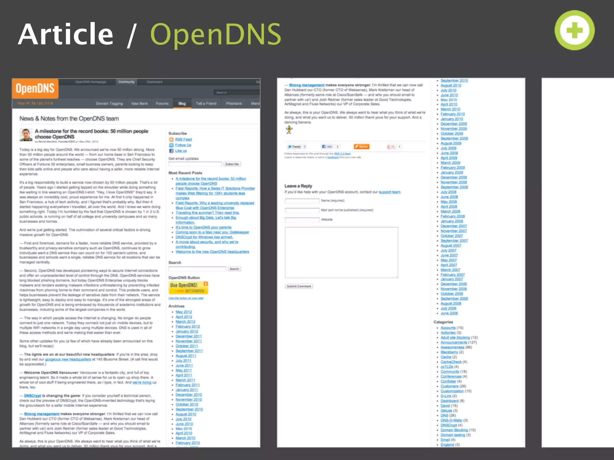 Article / OpenDNS
 