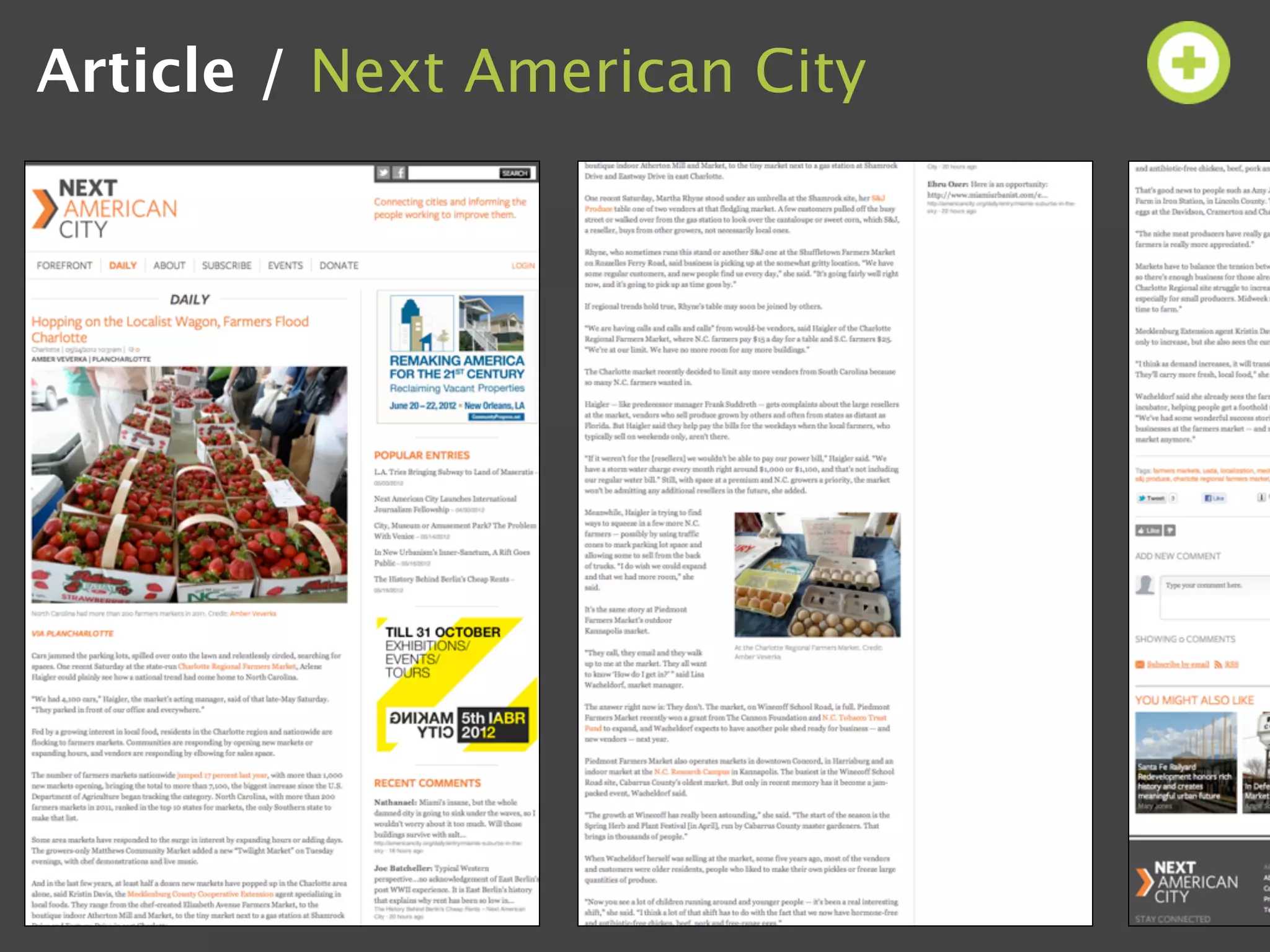 Article / Next American City
 